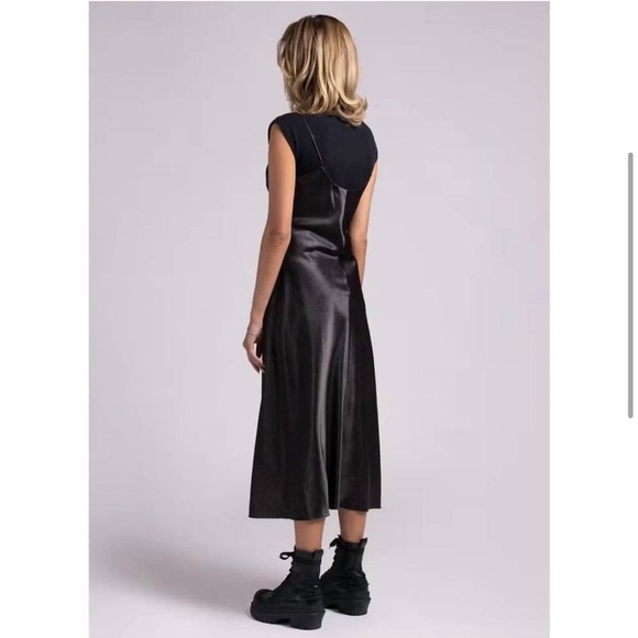 Weekend Los Angeles Royce Midi Leopard Floral Slip Dress Medium Black and Brown - Picture 3 of 10